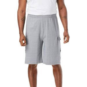 imageKingSize Mens Big ampamp Tall Lightweight Jersey Cargo ShortsHeather Gunmetal 0055