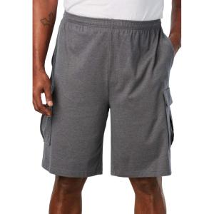 imageKingSize Mens Big ampamp Tall Lightweight Jersey Cargo ShortsHeather Slate 1565