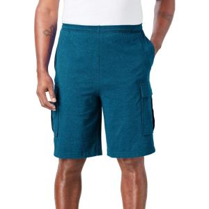 imageKingSize Mens Big ampamp Tall Lightweight Jersey Cargo ShortsHeather Teal 2201