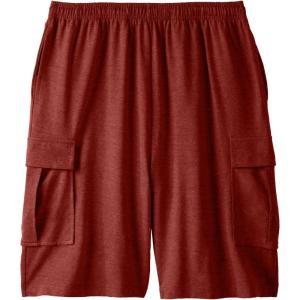 imageKingSize Mens Big ampamp Tall Lightweight Jersey Cargo ShortsRust