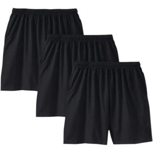 imageKingSize Mens Big ampamp Tall Lightweight Jersey ShortsBlack 3 Pack