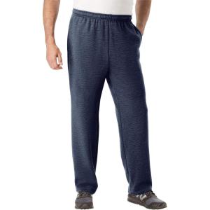 imageKingSize Mens Big ampamp Tall Tall Fleece Open Bottom PantsKs SportNavy Marl 0487