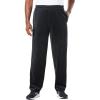 imageKingSize Mens Big ampamp Tall Tall Velour Open Bottom PantsBlack 1826