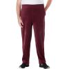 imageKingSize Mens Big ampamp Tall Tall Velour Open Bottom PantsDeep Burgundy 1827