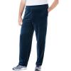 imageKingSize Mens Big ampamp Tall Tall Velour Open Bottom PantsNavy 1829