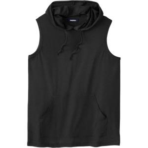 imageKingSize Mens Big ampamp Tall Lightweight Muscle Hoodie TeeBlack