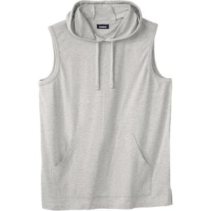 imageKingSize Mens Big ampamp Tall Lightweight Muscle Hoodie TeeHeather Grey