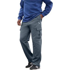 imageKingSize Mens Big ampamp Tall Tall Fleece Cargo PantsHeather Dark Slate 0496