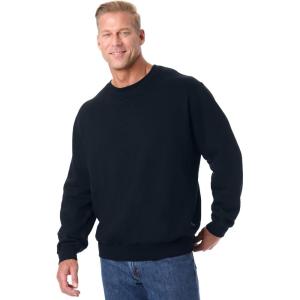 imageKingSize Mens Big ampamp Tall Tall Fleece CrewneckBlack