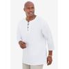 imageKingSize Mens Big ampamp Tall Gauze LaceUp ShirtWhite