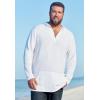 imageKingSize Mens Big ampamp Tall Gauze Pullover HoodieWhite