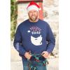 imageKingSize Mens Big ampamp Tall Graphic Fleece SweatshirtYeti Fair Isle