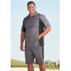 imageKingSize Mens Big ampamp Tall Quarter Zip Short Sleeve Colorblock TracksuitNavy Colorblock