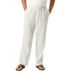 imageKingSize Mens Big ampamp Tall Elastic Waist Gauze Cotton PantsSage Pinstripe