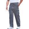 imageKingSize Mens Big ampamp Tall Explorer Plush Fleece Cargo PantsSteel 3760