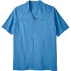 imageKingSize Mens Big ampamp Tall Gauze Camp ShirtAzure Blue 2239