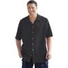 imageKingSize Mens Big ampamp Tall Gauze Camp ShirtBlack 3332