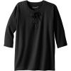 imageKingSize Mens Big ampamp Tall Gauze LaceUp ShirtBlack