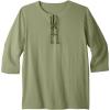 imageKingSize Mens Big ampamp Tall Gauze LaceUp ShirtSage Green