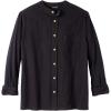 imageKingSize Mens Big ampamp Tall Gauze Mandarin Collar ShirtBlack