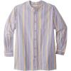 imageKingSize Mens Big ampamp Tall Gauze Mandarin Collar ShirtDark Salmon Stripe