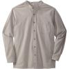 imageKingSize Mens Big ampamp Tall Gauze Mandarin Collar ShirtSand Grey