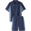 imageKingSize Mens Big ampamp Tall Quarter Zip Short Sleeve Colorblock TracksuitNavy Colorblock