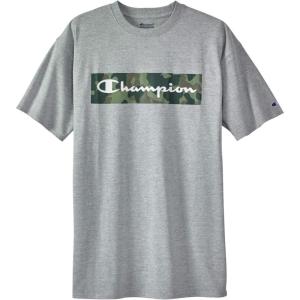 imageChampion Mens Big ampamp Tall Camo Screenprint TShirtHeather Grey