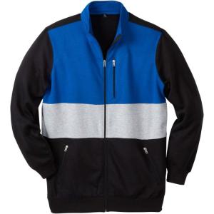 imageKingSize Mens Big ampamp Tall FullZip Fleece JacketBlack Colorblock