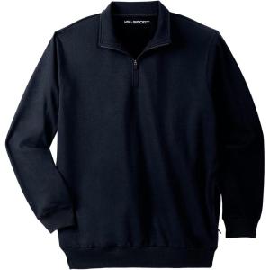 imageKingSize Mens Big ampamp Tall Quarter ZipFront Fleece JacketBlack