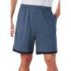 imageKingSize Mens Big ampamp Tall HangDown Lightweight Jersey ShortsHeather Slate Blue 1563