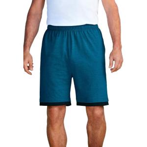 imageKingSize Mens Big ampamp Tall HangDown Lightweight Jersey ShortsHeather Teal 2205