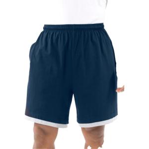 imageKingSize Mens Big ampamp Tall HangDown Lightweight Jersey ShortsNavy 0385