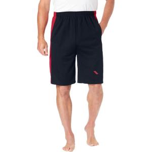 imageKingSize Mens Big ampamp Tall Power ShortsBlack Blaze Red 1317