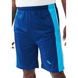 imageKingSize Mens Big ampamp Tall Power ShortsMidnight Navy Electric Turquoise 1321