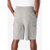 imageKingSize Mens Big ampamp Tall Full Elastic Waist Gauze Cargo ShortsBlack 1400