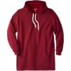 imageKingSize Mens Big ampamp Tall Fleece LongerLength Pullover HoodieBurgundy Marl