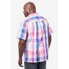 imageKingSize Mens Big ampamp Tall Short Sleeve Printed Check Sport ShirtOrange Multi Check