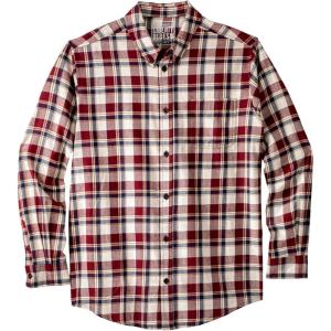 imageLiberty Blues Kingsize Mens Big ampamp Tall by Kingsize Flannel ShirtRich Burgundy Plaid