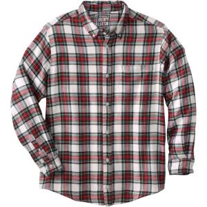 imageLiberty Blues Kingsize Mens Big ampamp Tall by Kingsize Flannel ShirtWhite Tartan