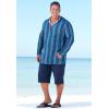 imageKingSize Mens Big ampamp Tall Gauze Pullover HoodieNavy Stripe