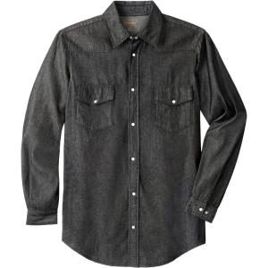 imageBoulder Creek by Kingsize Mens Big ampamp Tall Tall Western Snap Front ShirtBlack Denim