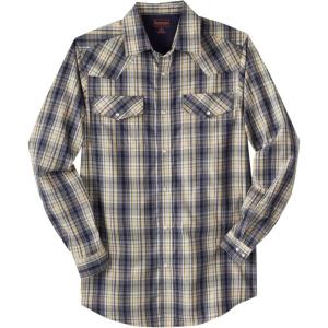 imageBoulder Creek by Kingsize Mens Big ampamp Tall Tall Western Snap Front ShirtNavy Plaid