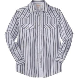 imageBoulder Creek by Kingsize Mens Big ampamp Tall Tall Western Snap Front ShirtWhite Stripe