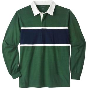 imageKingSize Mens Big ampamp Tall LongSleeve Rugby PoloHunter Navy Rugby