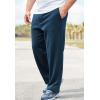 imageKingSize Mens Big ampamp Tall Fleece Zip Fly SweatpantsNavy 0156