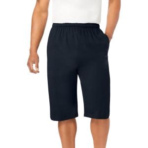 imageKingSize Mens Big ampamp Tall Lightweight Extra Long Jersey ShortsBlack