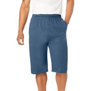 imageKingSize Mens Big ampamp Tall Lightweight Extra Long Jersey ShortsBlue