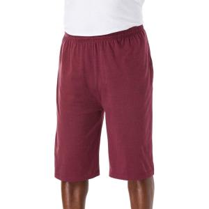 imageKingSize Mens Big ampamp Tall Lightweight Extra Long Jersey ShortsHeather Deep Burgundy