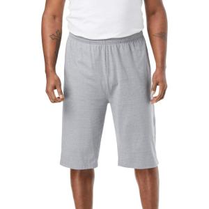 imageKingSize Mens Big ampamp Tall Lightweight Extra Long Jersey ShortsHeather Gunmetal